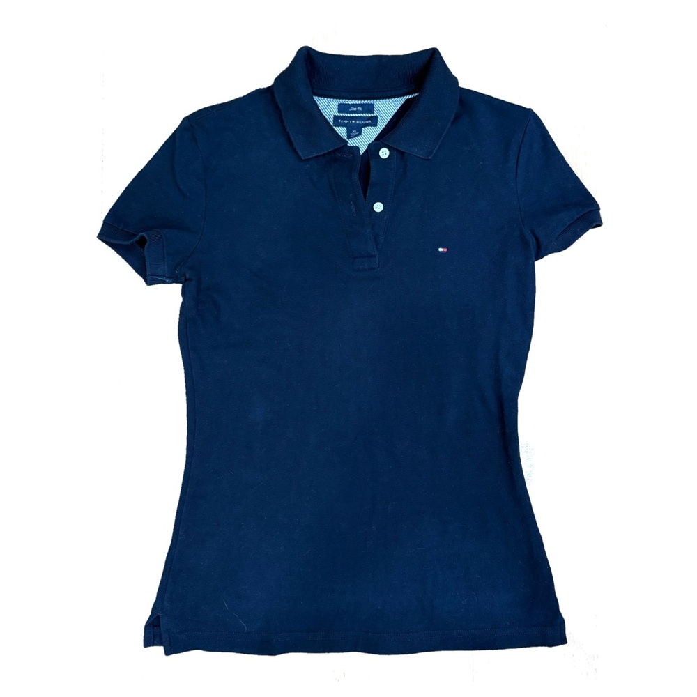 tommy hilfiger navy slim fit polo top
